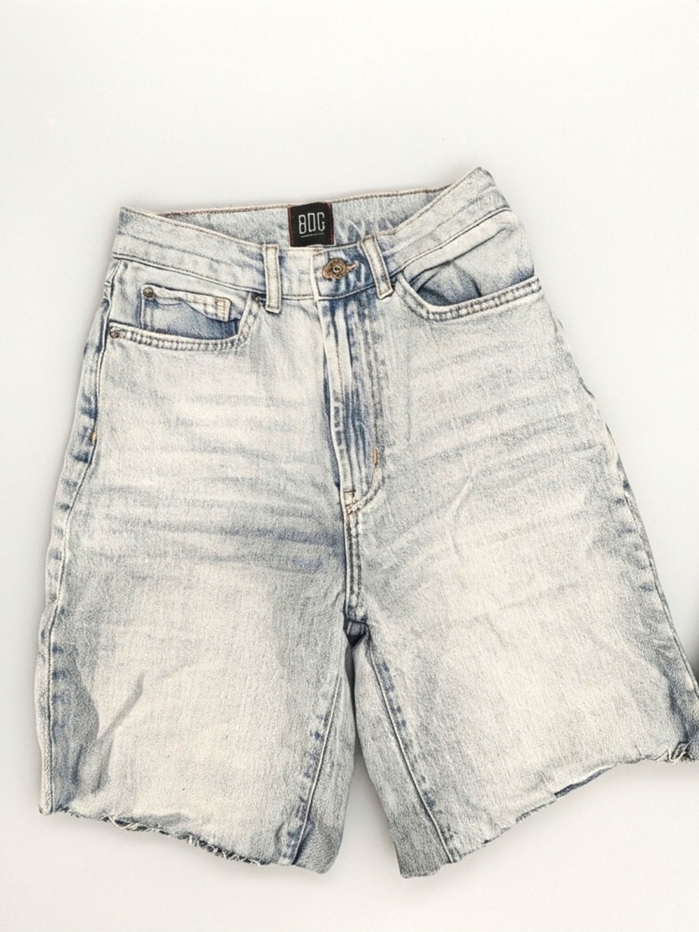 BDG Womans Washed Denim Jean Shorts - Light Blue